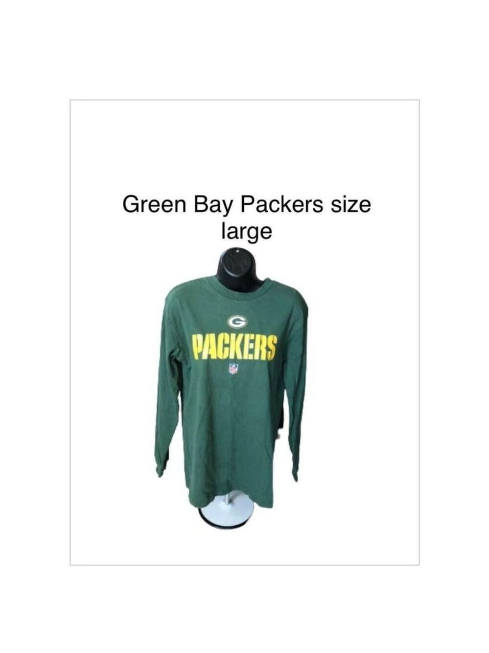 Green bay packers Long Sleeve T-shirt Size Large - Picture 2 of 2